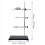 Laboratory Grade Metalware Support Stand, Clamp with 2 Retort Ring 7