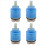 4x blaue Kunststoff-Wasserhahnventile mit 35 mm Durchmesser 2