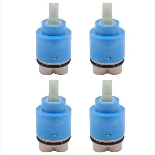 4x blaue Kunststoff-Wasserhahnventile mit 35 mm Durchmesser 1
