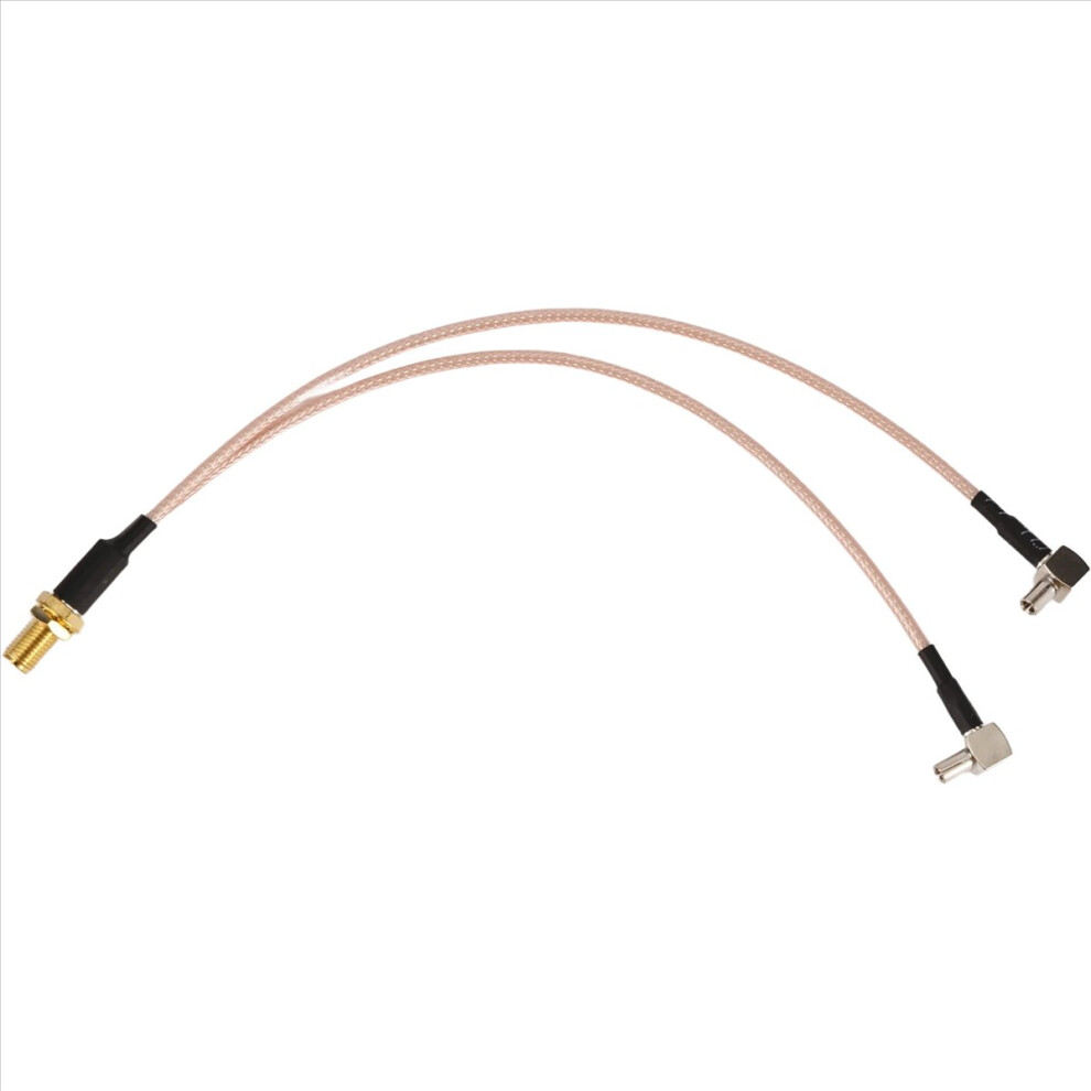 Sma Female To Y Type Angle Male Connector Splitter Combiner Cable Gold 4853415676225