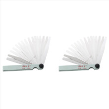 2X Silver Tone Metal Metric Thickness Feeler Gauge Blades 0.02-1Mm Tool