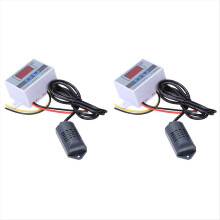 2X XH-W3005 AC 110-220V 10A Digitale Vochtigheidsregelaar 0-99%RH Regelaar met Sensor