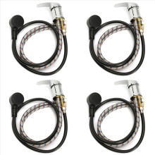 4Set Shampoo Bed Chair Faucet + Shower Head with Hose Salon Bath Bowl Sink Stainless Steel Basin