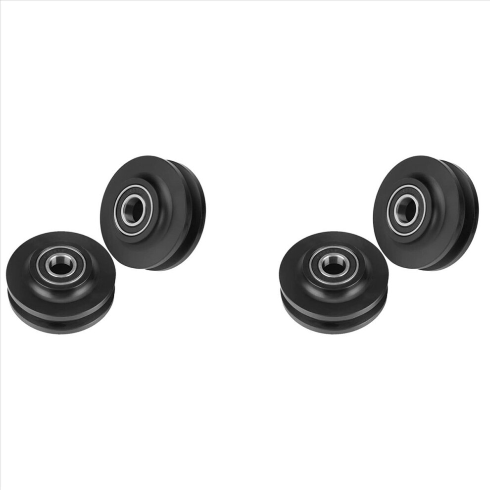 4Pcs Sliding Barn Door Wheel Heavy Duty Cabinet Window Pulley Roller Quiet Track Perfect For Diy 4853415683438