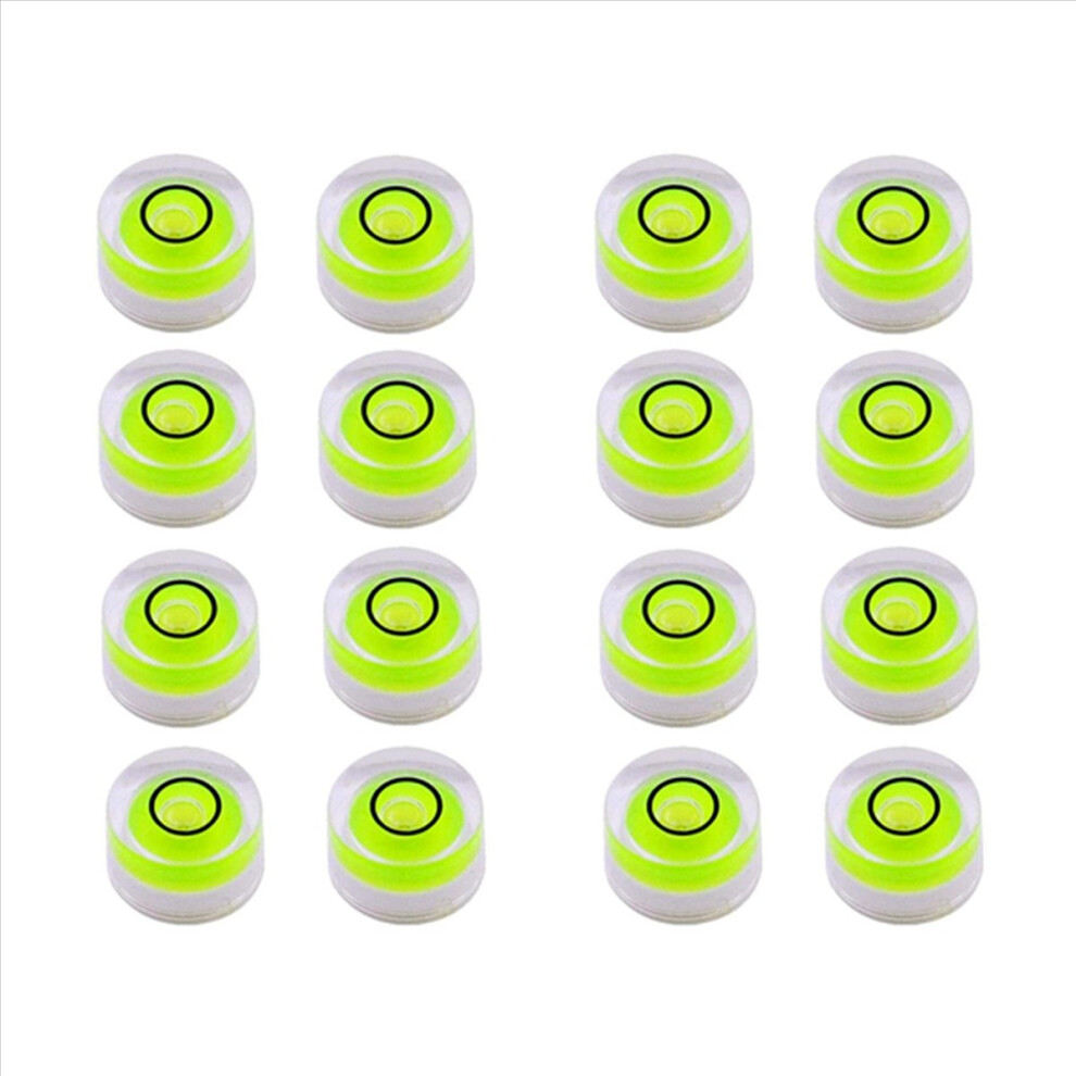 16Pcs Mini Circular Bubble Spirit Level Levels Inclinometers For Leveling Telescope,Tripod,10X6mm,Non-Adhesive 4853415682486