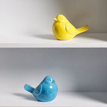 2 Stück Keramik-Toilettendeckel mit Vogelmotiv