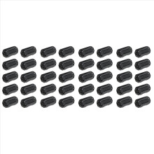 40 Stück bewegliche Kabelklemmen mit schwarzem Ferritkern und 7 mm Innendurchmesser