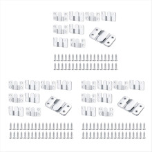 30 Pcs Flush Mount Bracket Interlocking Hang Furniture Connector Stainless Steel Wall Picture Frame Brackets
