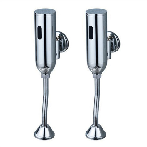 2X Urinal Sensor Flush Valve Wall-Mounted Automatic Flusher Hotel Bathroom Water Saving