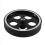 2pcs 300mmX8mmX18mm Industrial Aluminum Rubber Measuring Encoder Meter Wheel for 7