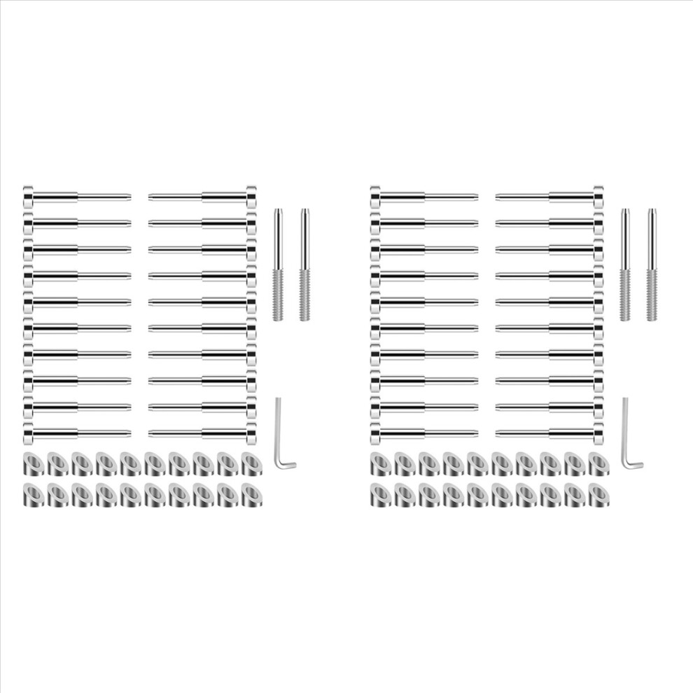 Cable Railing Kits, T316 Stainless Steel 40Pack Terminal And Beveled Angle Washers For 4853415694427