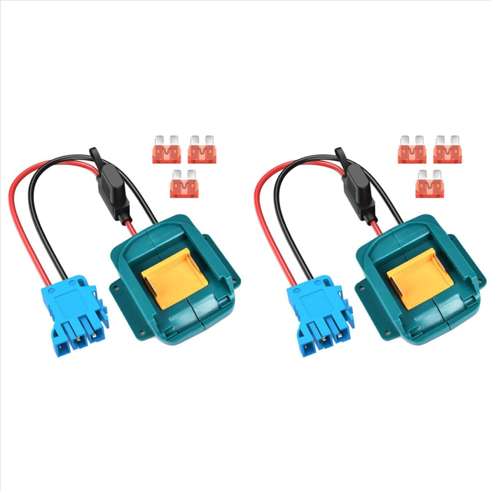 2X Adapter For 18V Li-Ion Battery Conversion Kit With Fuse Holder And Wire Harness Connector 4853415693611