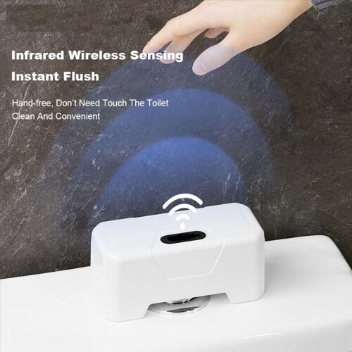 2X Automatic Toilet Flush Button Flusher ExternalInfrared Smart Flushing Sensor 2