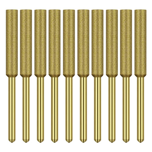 10 Pcs Electric Chainsaw Sharpener Burr Grinding Stone File (4.0mm) 1