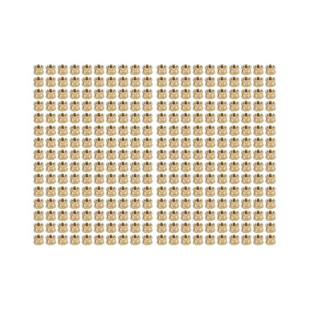M3 X 3Mm Female Thread Brass Knurled Threaded Insert Embedment Nuts 300Pcs 4853415699293