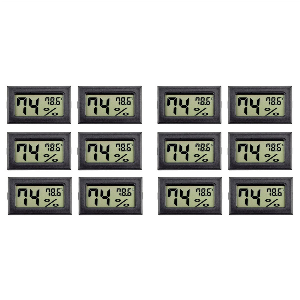 12Pack Mini Hygrometer Indoor Humidity Meter Digital Thermometers With () For Greenhouse, Garden 4853415697220