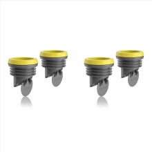 4PCS Toilet Flanges Wax Rings with Prevent Backflow Valve - Thick Bowl Ring Fits 3.2-4 Inch Waste Lines