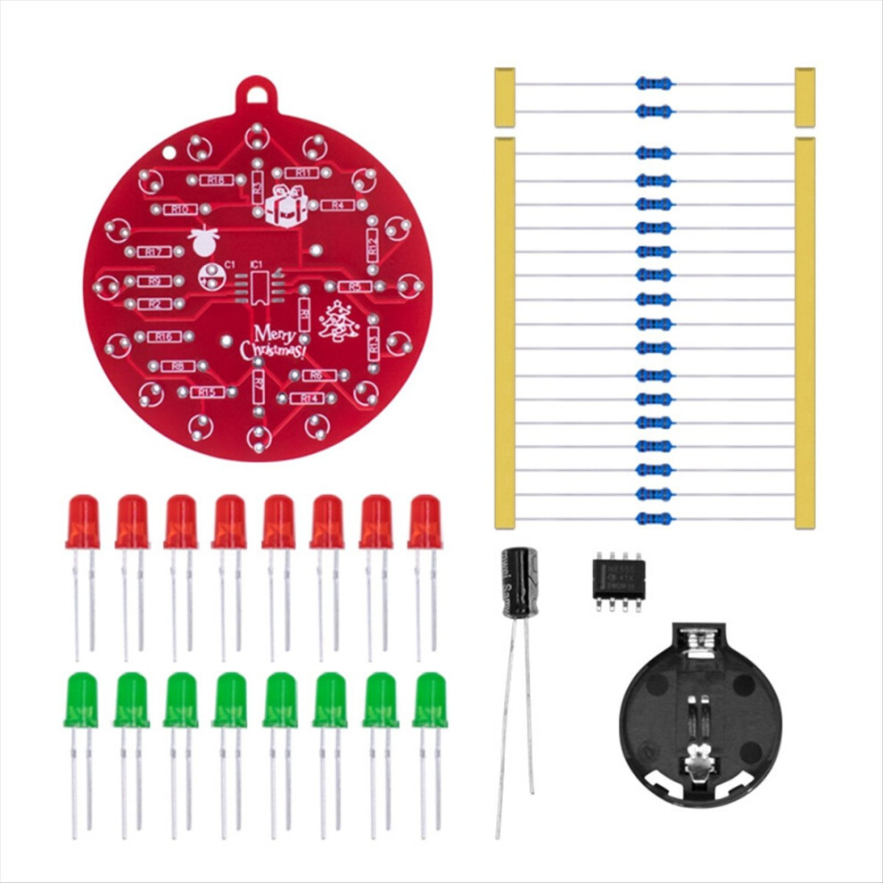 NE555 LED Christmas Tree Decoration Blinking PCB Soldering Kit-image-OPC-PMQNB5V-NEW