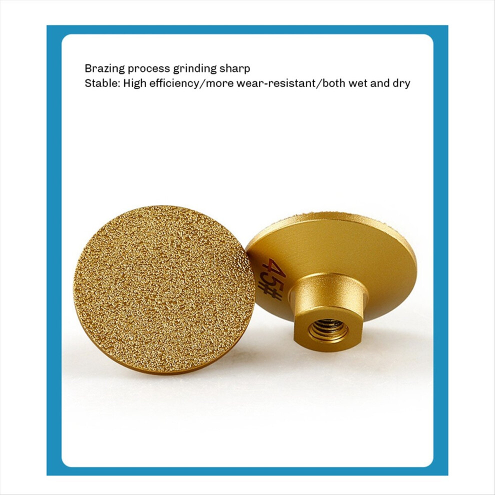 2PCS 45 M10 Brazed Flat Grinding Head Abrasive Polishing Stone Grind-image-OPC-PMQNBM2-NEW