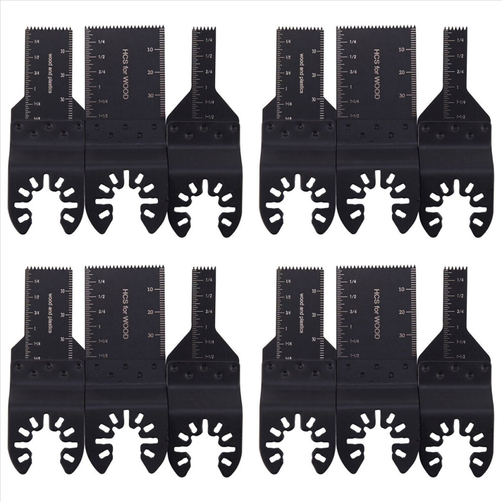12Pcs Multitool Saw Blade Oscillating Multi Tool Circular Blades Steel Cutter Diy Universal 4853415620372