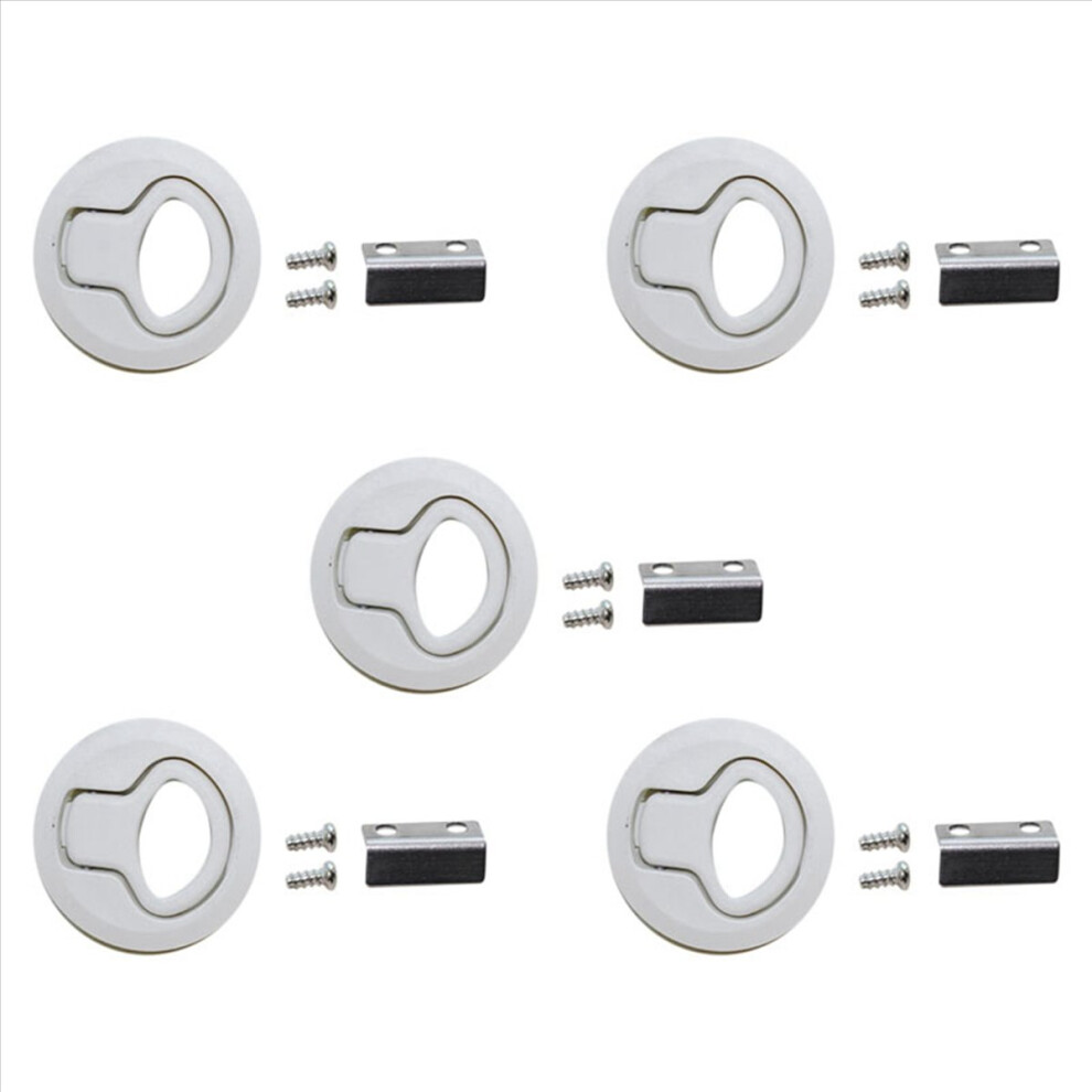 5X Latch Hatch Round Pull Latchlatch Flush For1/4 Door Boat Deck Rv Drawers Cabinet Yacht 4853415620112