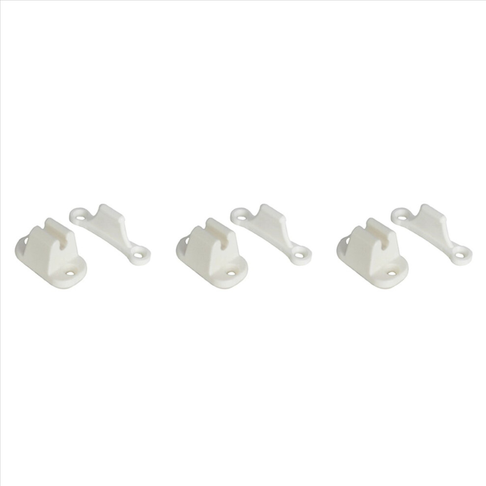 3X Door Retainer Kit Shape Stop Retaining Catch Latch For Rv Caravan Motorhome Boat Holder White 4853415621324