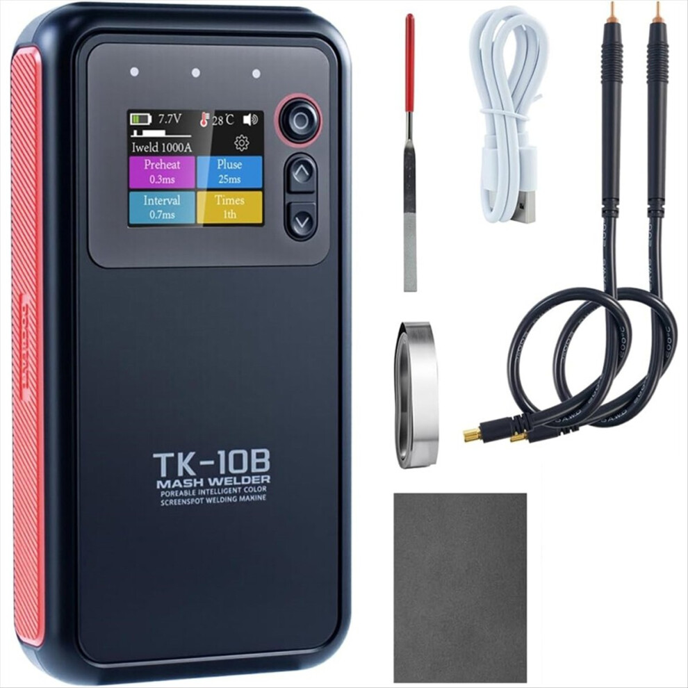 Battery Spot Welder,1.8In Lcd Screen 1200A Dual Pulse Welder 4853415630531