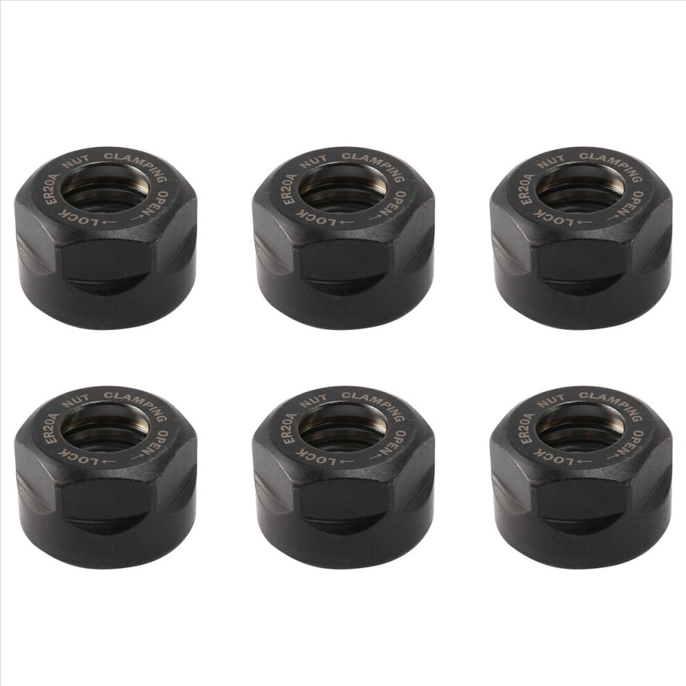 6X ER20 Collet Clamping Nuts for CNC Milling Chuck Holder Lathe-image-OPC-PMQNFJH-NEW