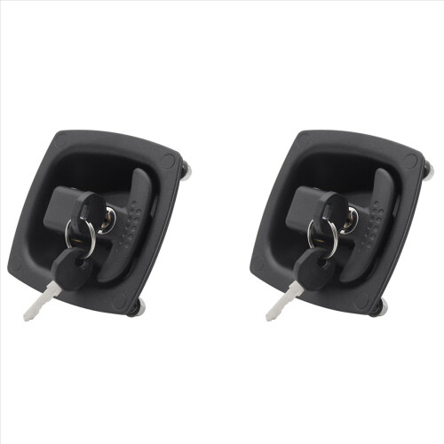 2X -Shape Handle Lock for Truck Trailer Door Latch Waterproof -Handle Folding Compression Toolbox 1