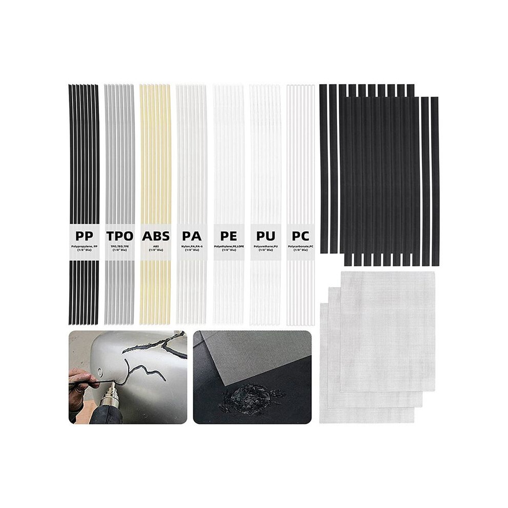 Photos - Power Tool Accessory 75Pcs 13 inch Plastic Welding Rods Assorted Set with Mesh