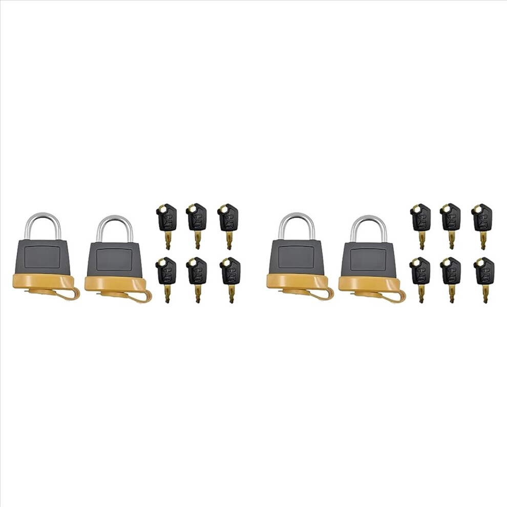 4Set 246-2641 Padlock With 12Pcs 5P8500 Iginition Keys For Cat 20103300 2849039 7X7700 1428828 4853415632672