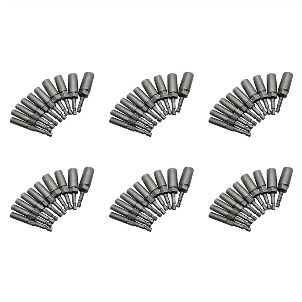 60Pcs 5.5Mm-14Mm Hex Socket Sleeve Nozzles Nut Driver Set For Power Drills Impact Drivers Screwdriver Handle Tools 4853415632054