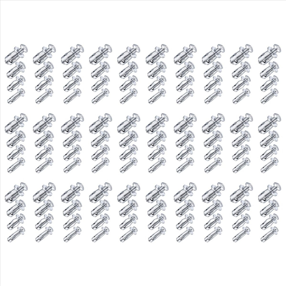 120Pcs M 4 M5 M6 M8 Petal Nuts,Expansion Screw Jack Nut,For Hollow Wall Iron Plastic Polywoodpressboard Hardboard Silver 4853415631446