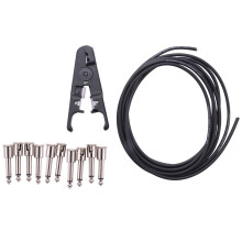 10ft Gitaar Soldeerloze Pedalboard Kabel Kit Hoek Audio 6.35 Pluggen