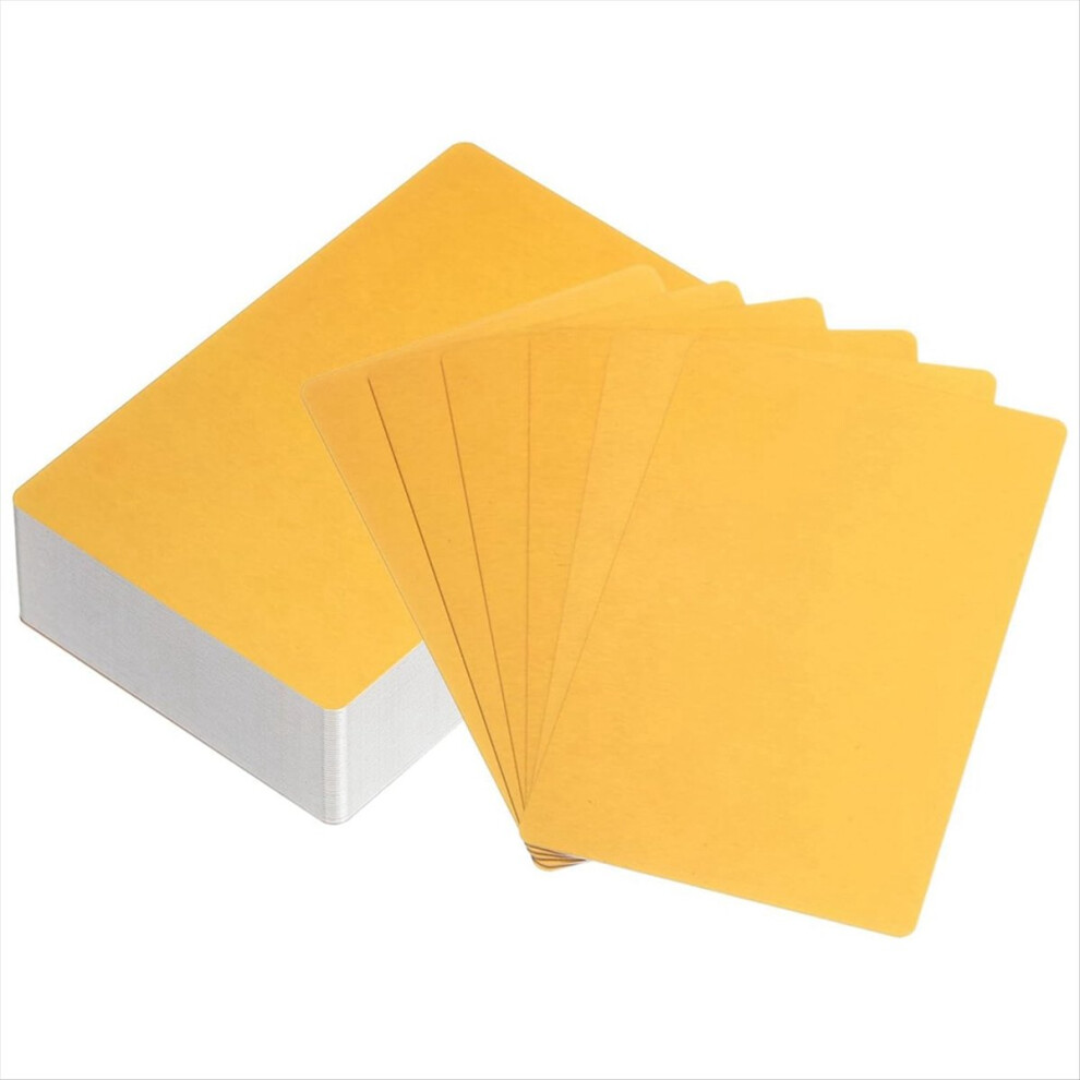 100Pcs Blank Metal Business Cards 86 X 54 0.45Mm, Gold 4853415650607