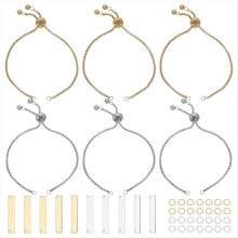 Gravur-Armbandrohlinge, Edelstahl-Armband-Set, verstellbar, B