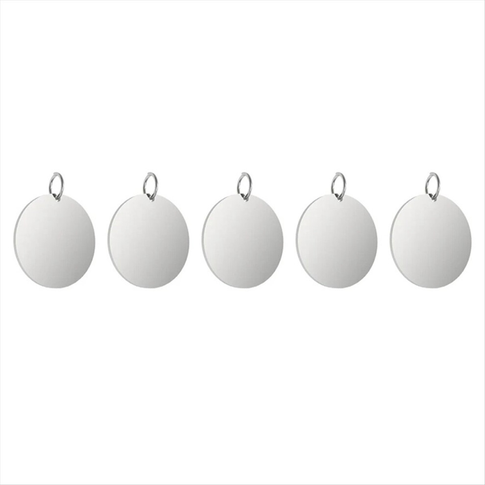 5Pcs For H2d Round Stainless Steel Hangtags 20Mm 4853415648543