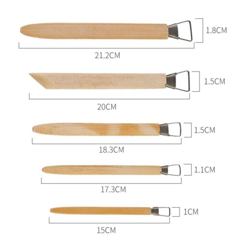 5Pcs/Lot Professional Bamboo Polymer Clay Tools Pottery 2