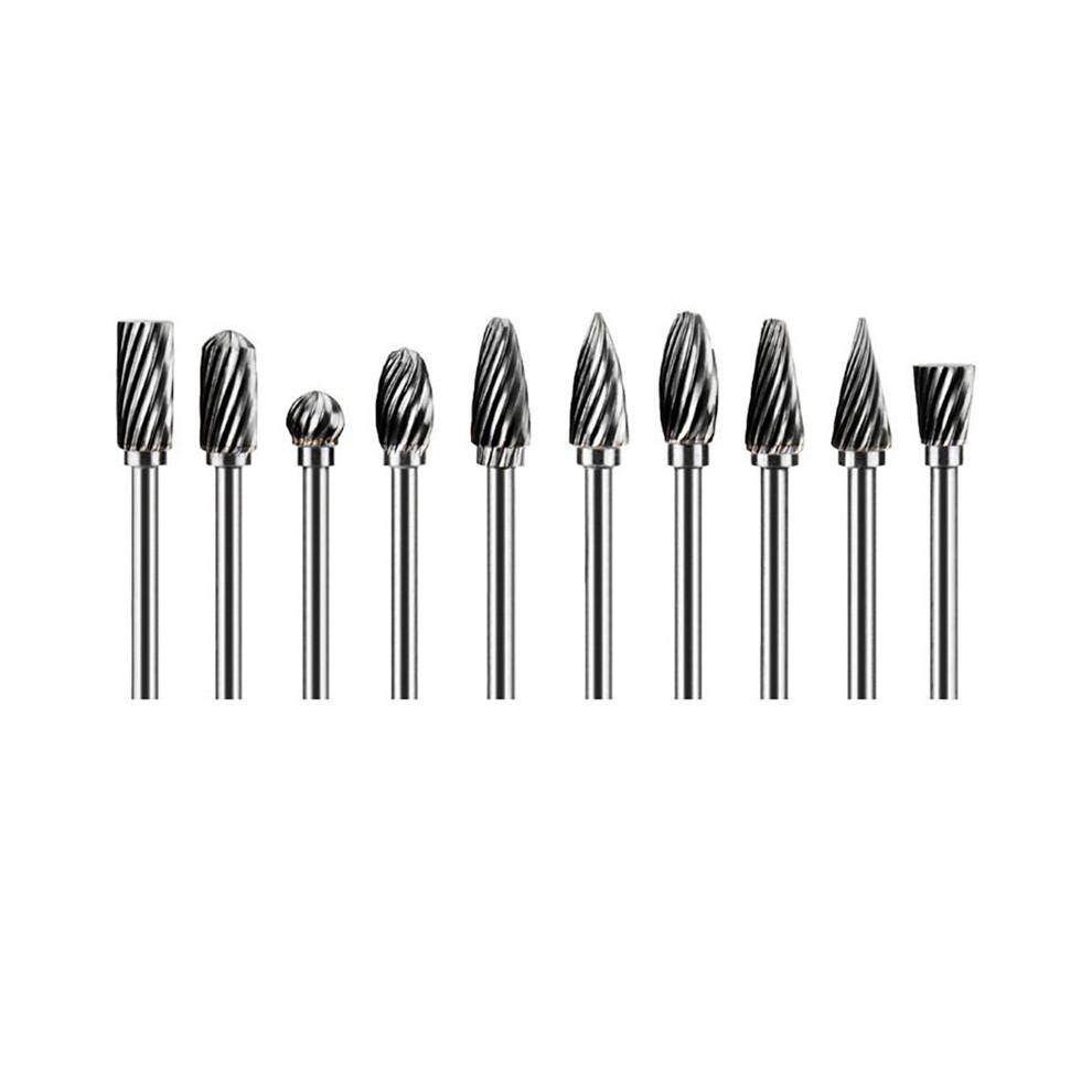 Carbide File 3X6 Metal Electric Grinding Head 10 Mini Drill Set 4853415651765