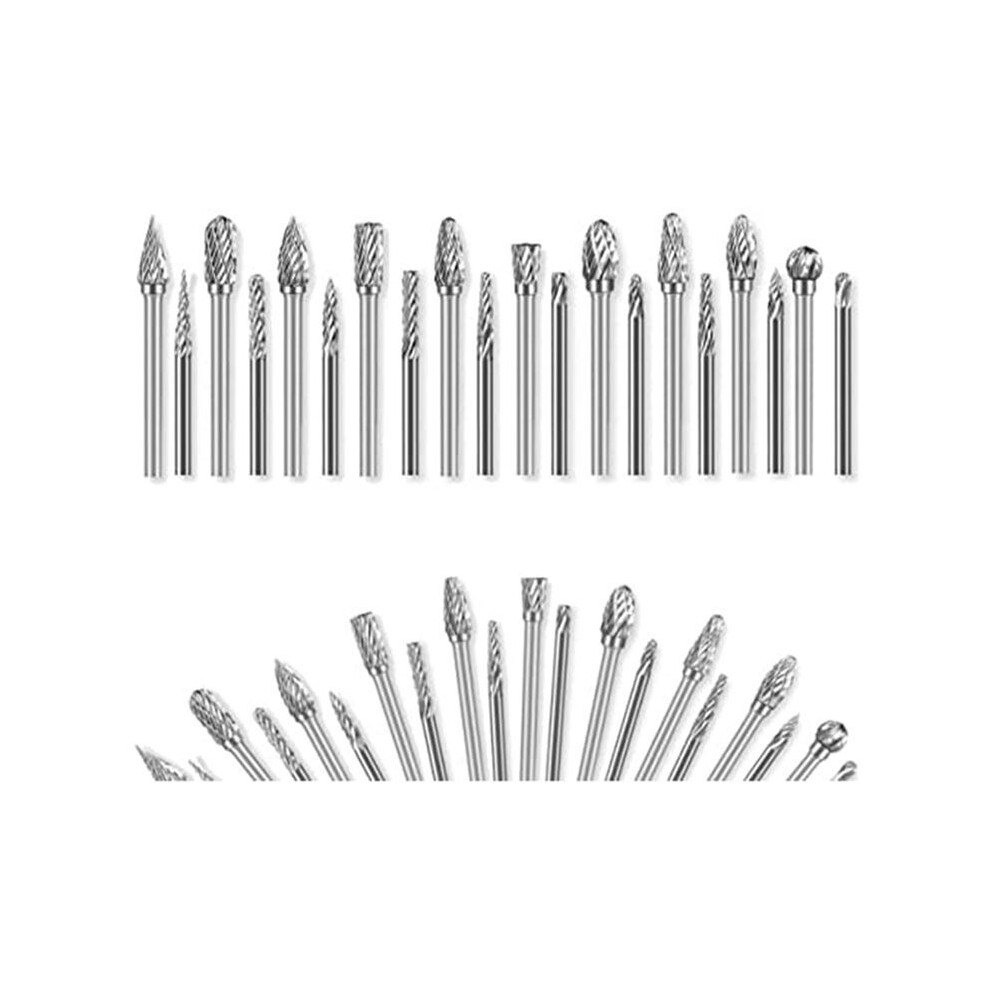 Carbide Burr Set, 1/8Inch And 1/4Inch Head Length, For Woodworking 4853415651796
