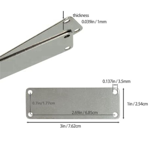 25 Pack Engraving Blank Tags Rectangle Stamping with 4 Holes 1Inx3In 2
