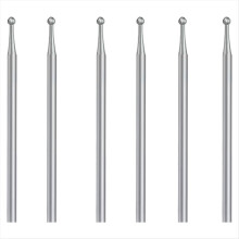 6 Pcs Ball Burr Set, 3/32 Inch Shank Sphere Burs Carving Bits(2.3mm)