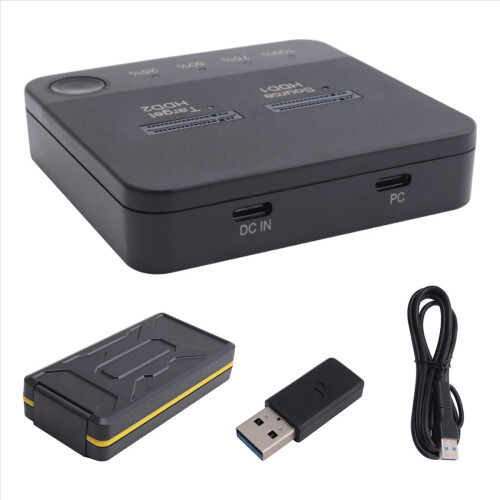 M.2 Dual Bay SSD Enclosure External Hard Disk Docking Station