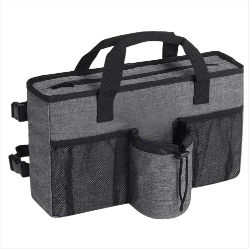 Foldable Walker Accessories with Cup Holder & Organizer Pouch