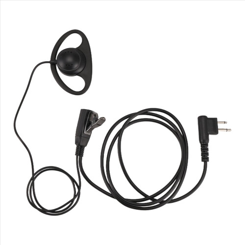 2 Pin Advanced D Shape Clip-Ear Ptt Headset Earpiece Mic 1