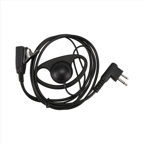 2 Pin Advanced D Shape Clip-Ear Ptt Headset Earpiece Mic 2