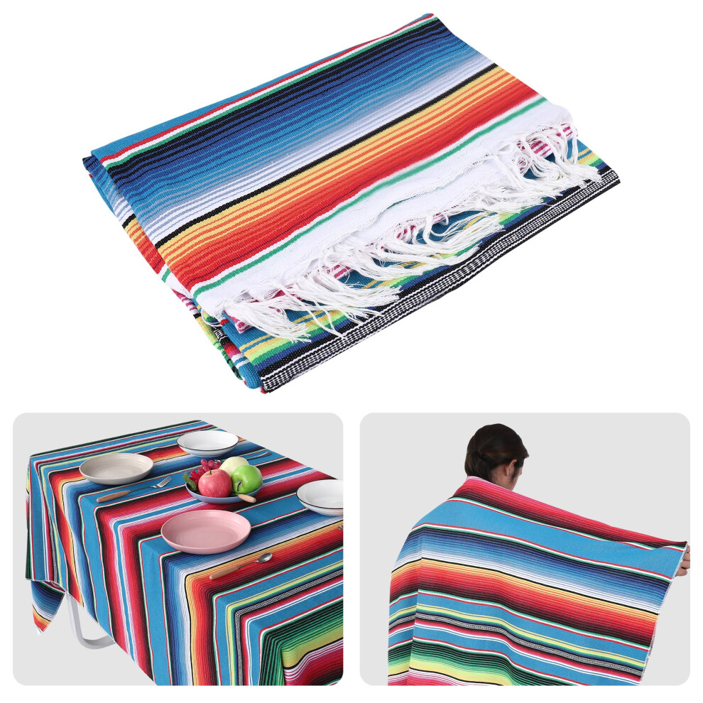 Mexican Blanket Sarape Picnic Rug Throw Tablecloth Hot Rod, 120X180cm-image-OPC-PMQNQKZ-NEW