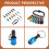 12Pieces Keychain Extension Bar Screwdriver Bit Holder Socket Adapter 6