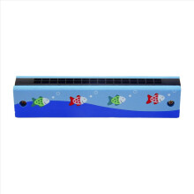 Houten mondharmonica voor kinderen, speelgoed, 16 gaten, dubbele rij, stijl 1