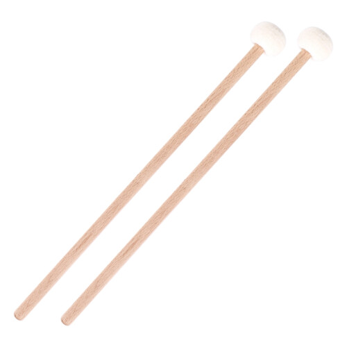 2 Pieces Mallet Soft Hammer Sticks Mallets Rods Felt 385mm 2